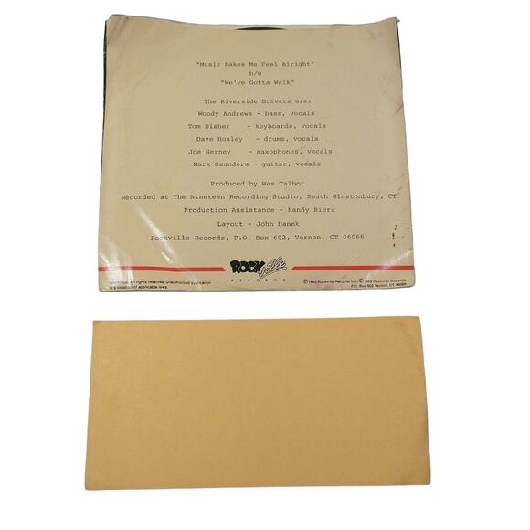 Riverside Drivers Music Makes Me Feel Alright & We've Gotta Walk 7" Single - Picture 2 of 6